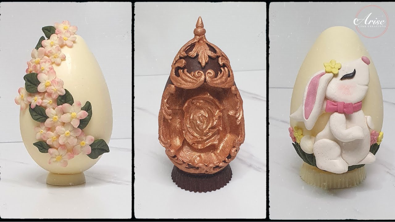 Easy Chocolate Easter Eggs &ndash; 3 Ways | Fun, Floral & Elegant | Rose Mould Made With Agar Jelly
