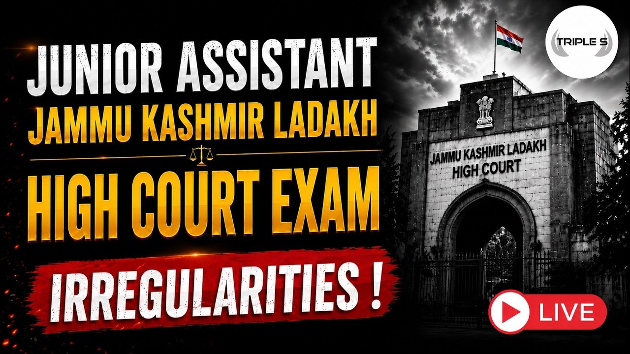 J&K High Court Junior Assistant Exam 2026 - Irregularities?