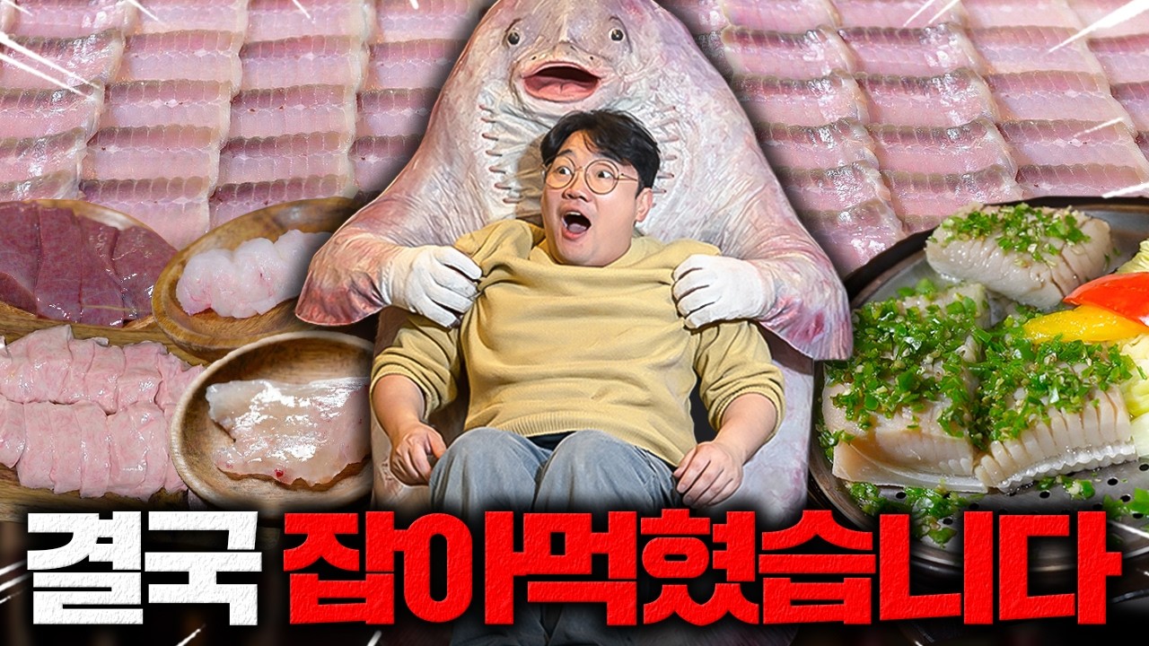 압도적 크기 12KG 홍어 해체해서 먹어봤습니다.