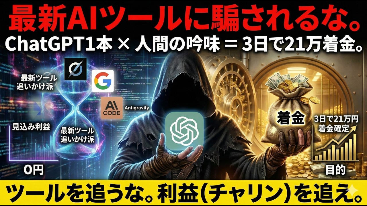 ChatGPTだけで3日間21万円。副業会社員Sさんが実証した「着金の最短ルート」