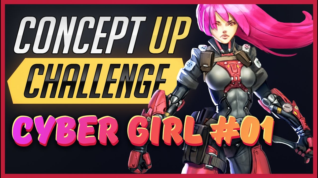 Concept ART Sci-Fi/CyberPunk character CYBER GIRL #01 -  SPEEDPAINT