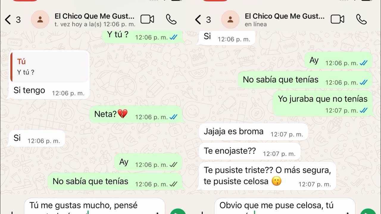 Chats con el chico que me gusta 😍 parte 2
