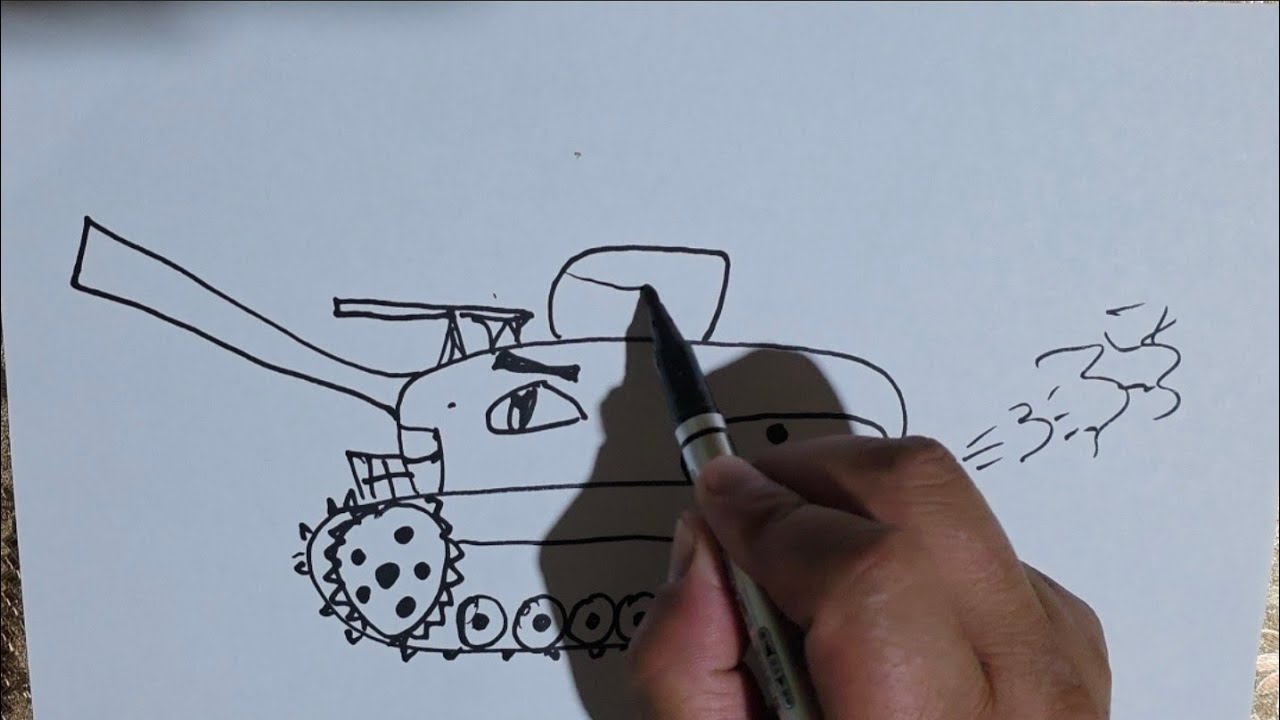 How to draw a tank/Tank drawing easy 2026.