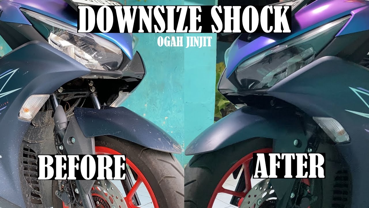 DOWNSIZE SHOCK/CEPERIN SHOCK DEPAN AEROX NO JEDUG GANTENG 1000% || MODIF AEROX CONNECTED CYBER CITY