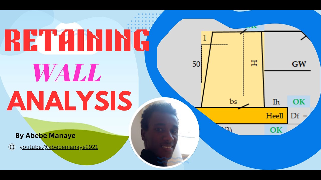 Retaining wall analysis Excel templet#Abebe.m