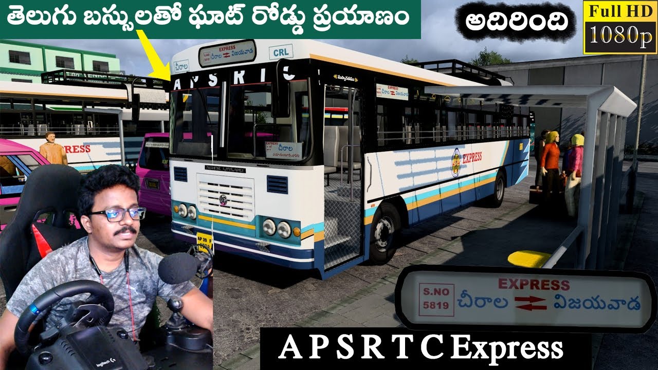 APSRTC Express Bus Chirala to Vijayawada Ghat Roads ETS2 with Logitech g29 Steering