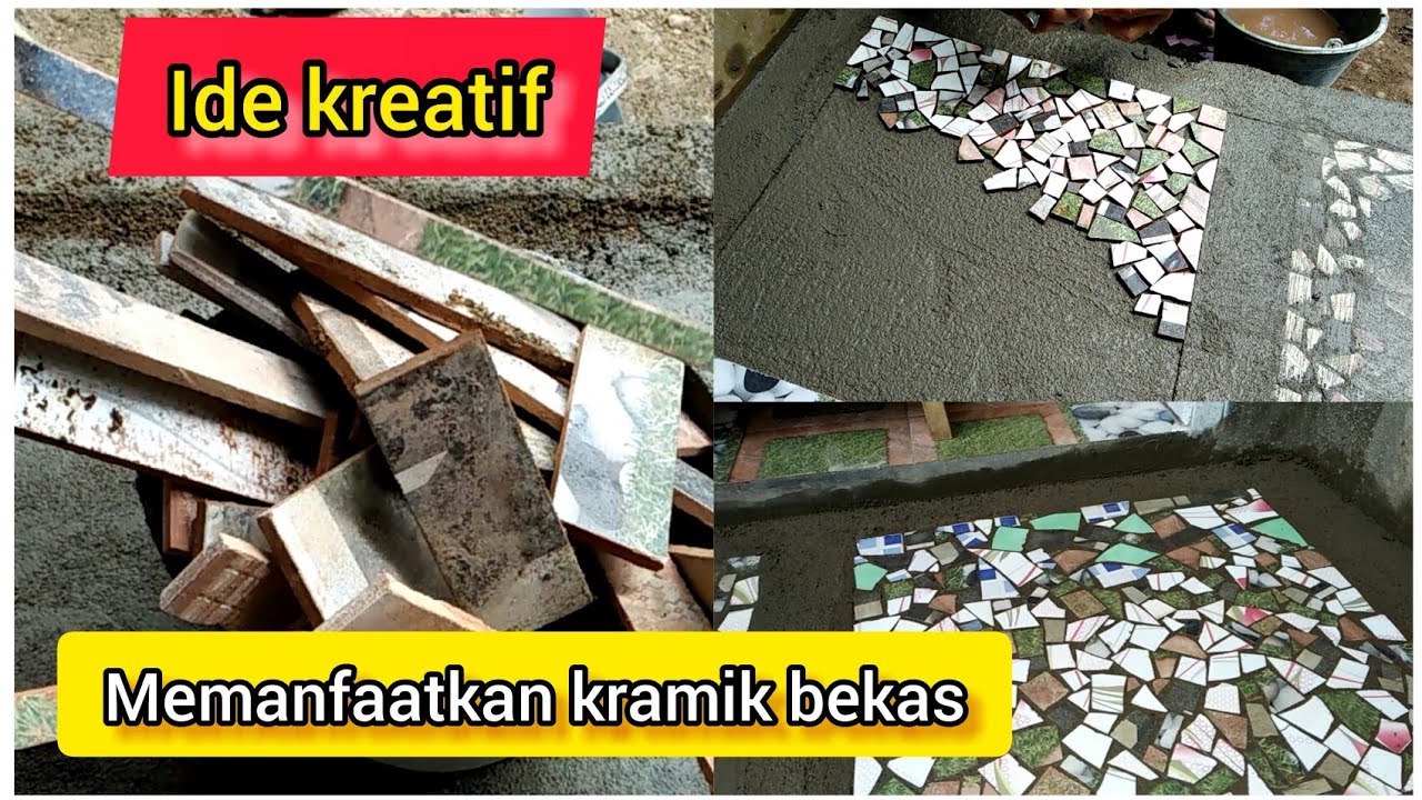 ide kreatif, cara memanfaatkan keramik bekas