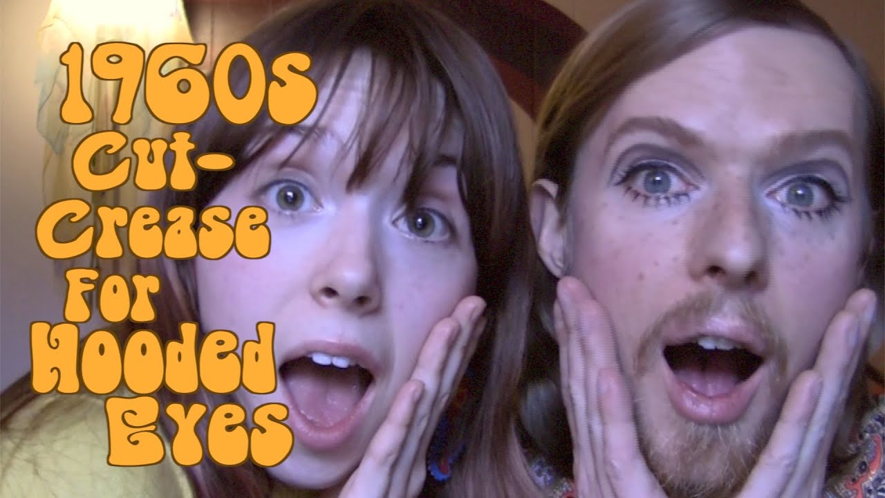 1960s Cut Crease on Hooded Eyes | Turning my Fiance into Twiggy