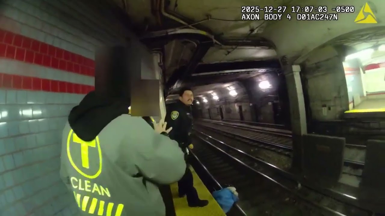 Body Worn Camera Footage - CPD Officers assist person off of Central Sq  Subway Tracks 12-27-2025