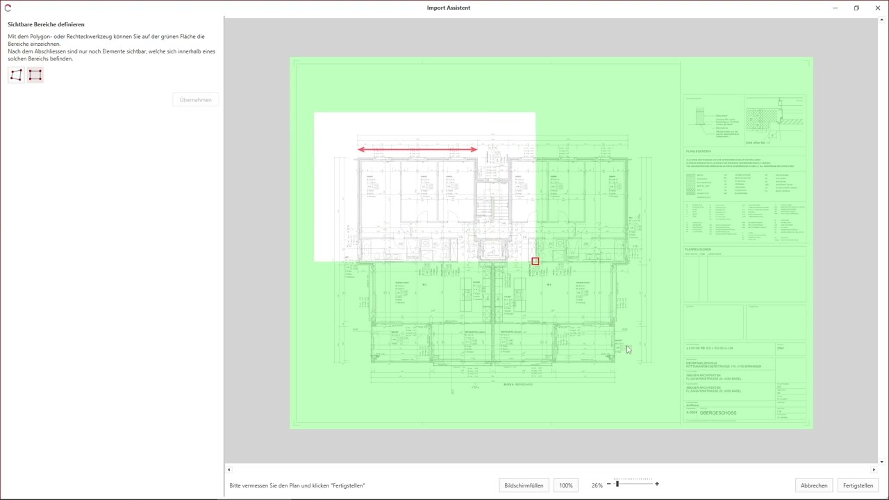 Importieren eines Hintergrundplans als DWG