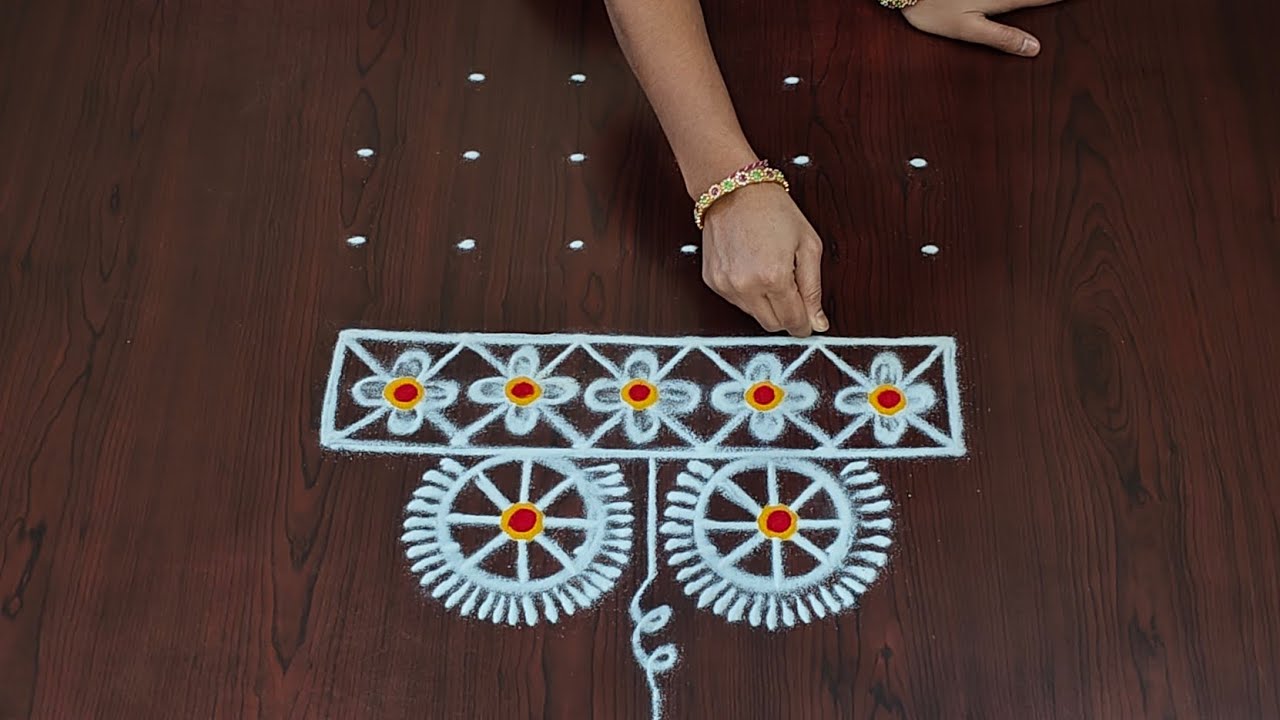 Rathasaptami special ratham muggulu|kanuma ratham muggulu|easy ratham rangoli kolam#Rang Kaa Rangoli