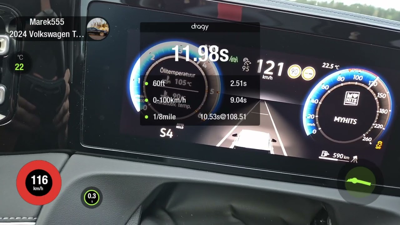 Volkswagen Tiguan MK3 2.0 TDI SCR 0-100 km/h and 1/4 mile Dragy GPS performance data