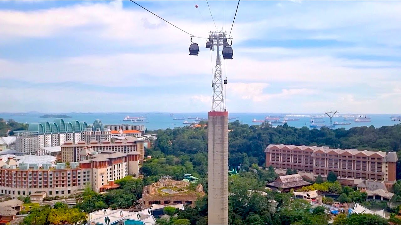 Singapore Cable Car Ride & Exploring Sentosa Station