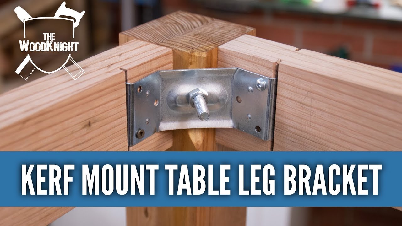 Как использовать кронштейн для крепления ножек стола Kerf Mount Table Leg Bracket для разборных н...