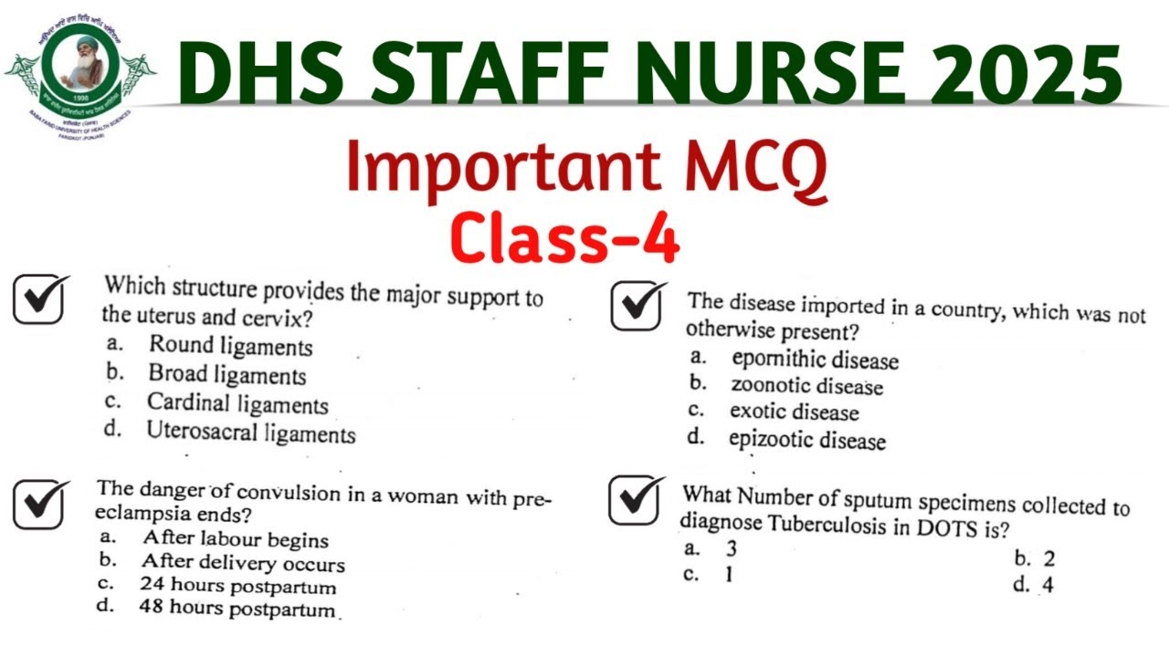 Dhs staff most important mcq || Dhs staff nurse exam preparation 