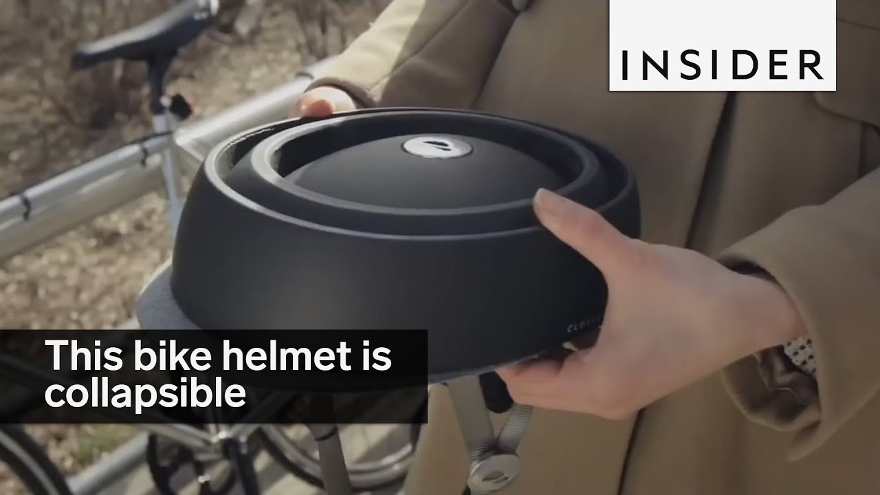 This bike helmet is collapsible