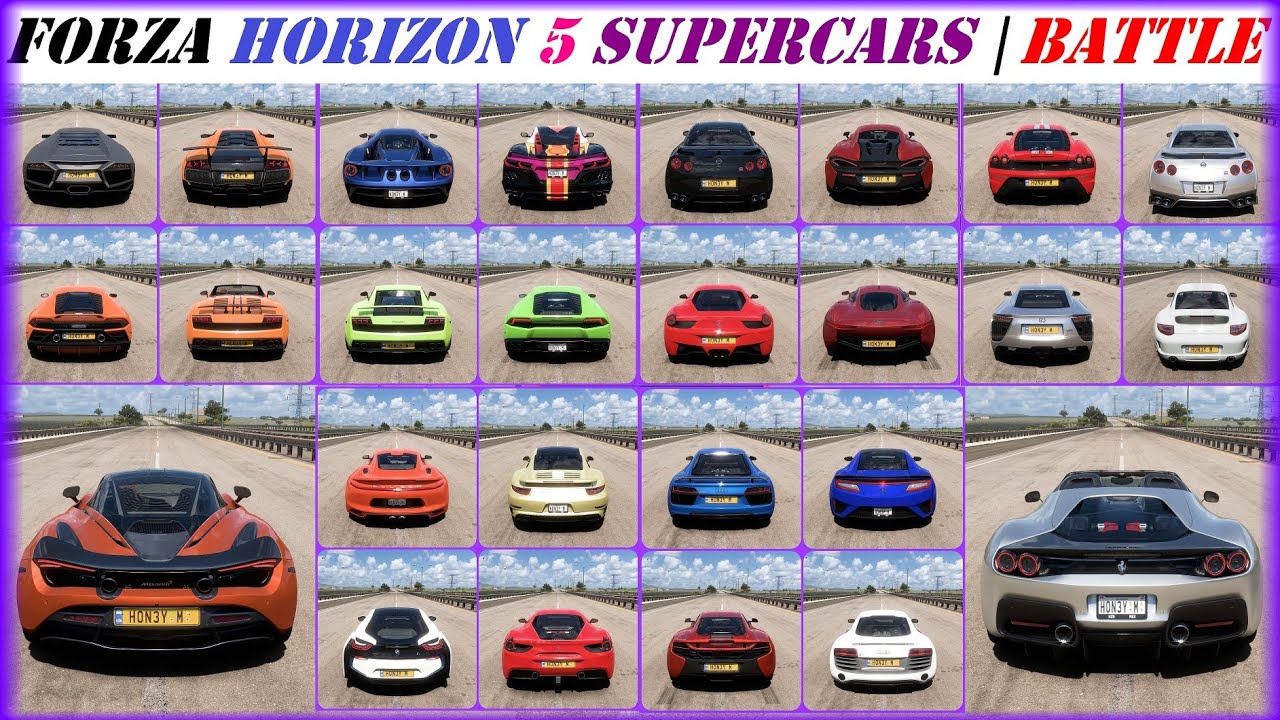 Which is The Fastest SuperCar in Forza Horizon 5 | Stock SuperCars Speed Battle