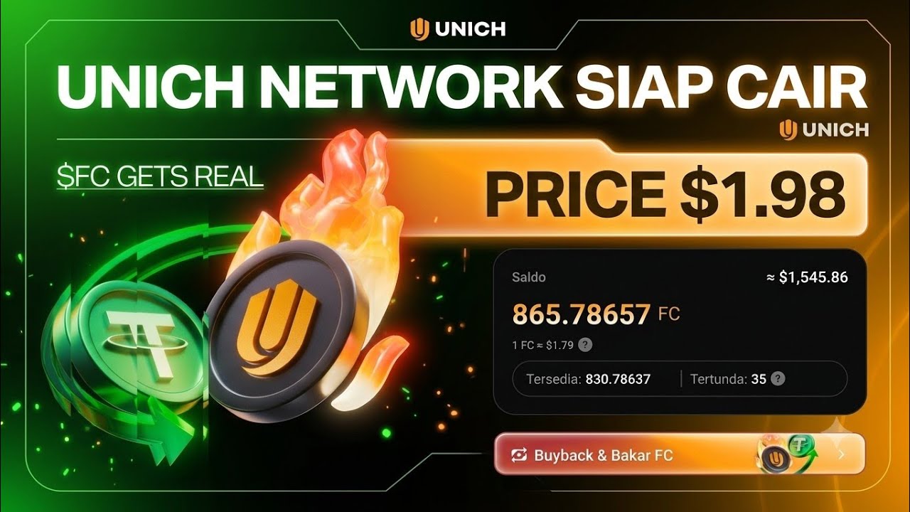 KABAR BAIK UNICH NETWORK SIAP CAIR HARGA $1,98