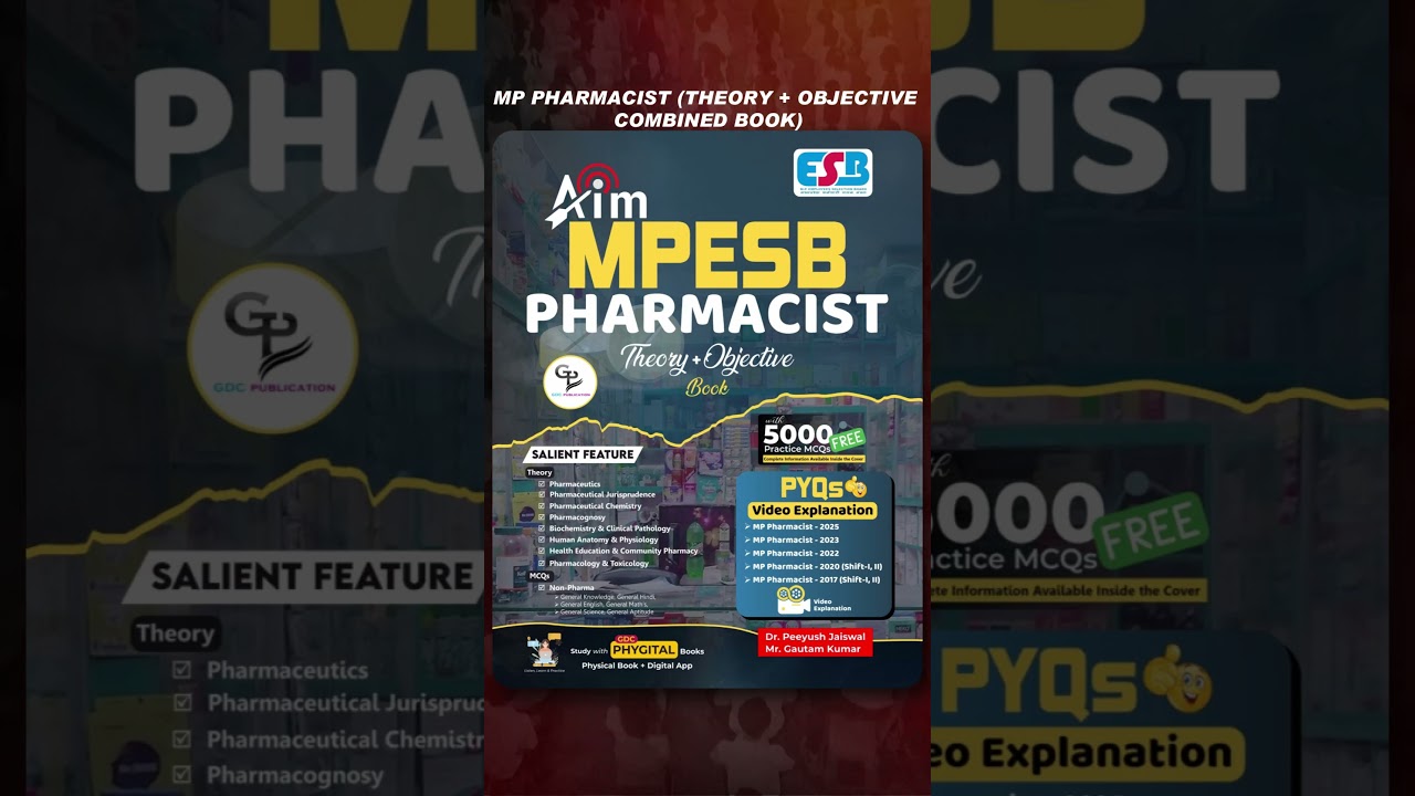 MPESB Pharmacist Book 2025 | Theory + Objective | Best Book for MP Pharmacist Exam Preparation