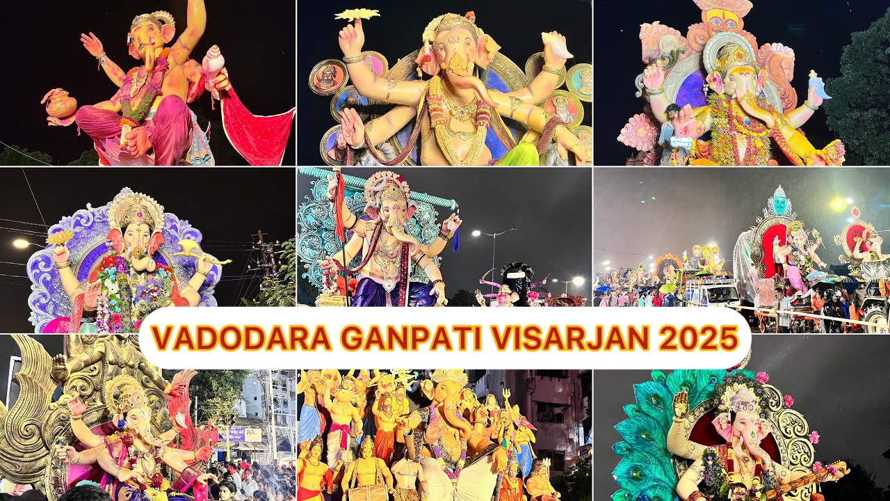 VADODARA GANPATI VISARJAN 2025 🙏 | BIGGEST GANPATI VISARJAN |