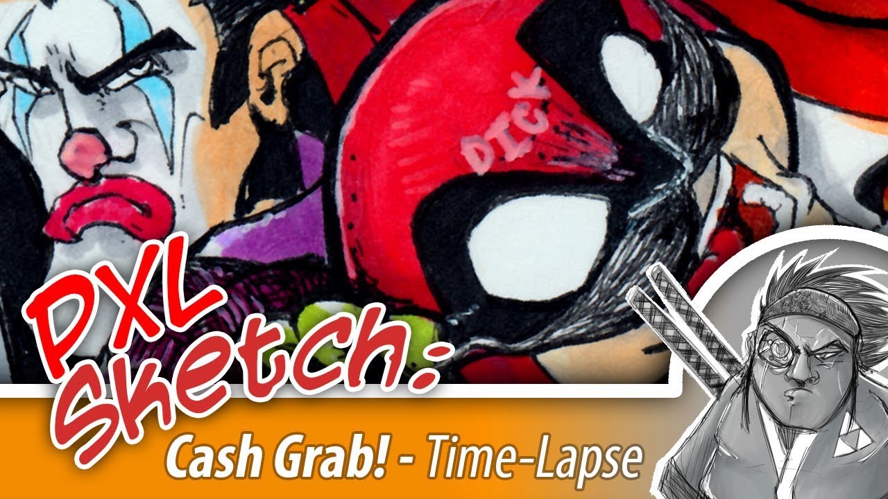 Drawing Nerkish & Cecil's Cash Grab! - Time-lapse