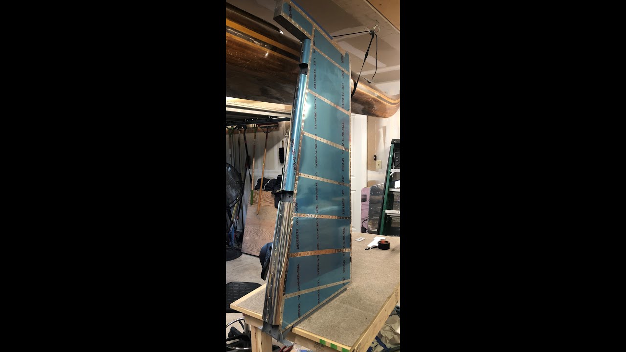 Van's RV-14A Rudder Trailing Edge Riveting and Leading Edge Rolling
