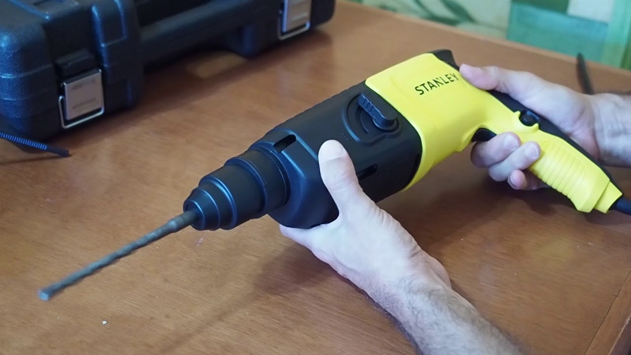 Martelete Stanley STHR202K - Unboxing e Teste MARTELETE X FURADEIRA