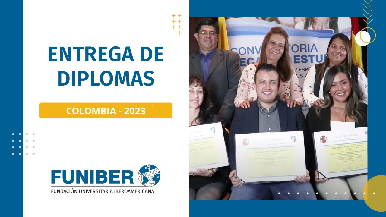 Alumnos colombianos becados por FUNIBER reciben sus diplomas académicos