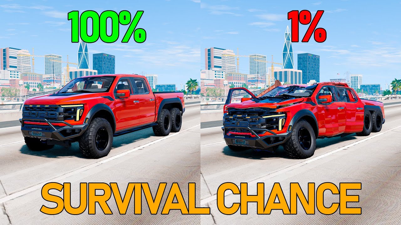 Realistic Survival Chance Crashes | BeamNG.drive