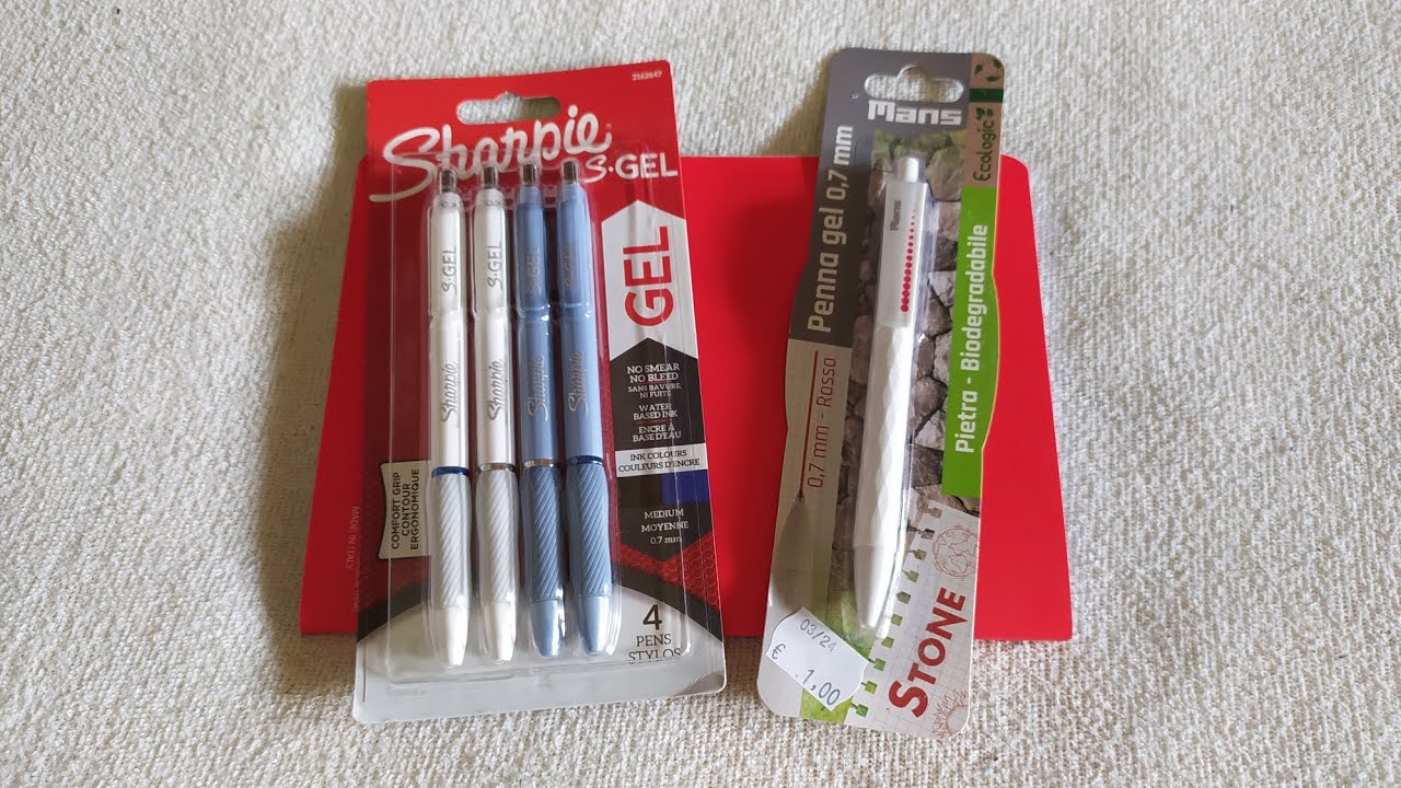 Sharpie S•GEL 0.7 vs MANS Stone gel pen 0.7 - test e recensione