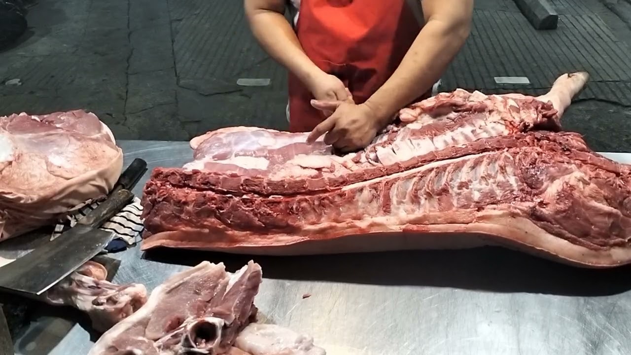 DEBONING CUTTING AMAZING PART STEP BY STEP MASTER BUTCHER PHILIPPINES #PORK #DBONE #AMAZING #VIRAL