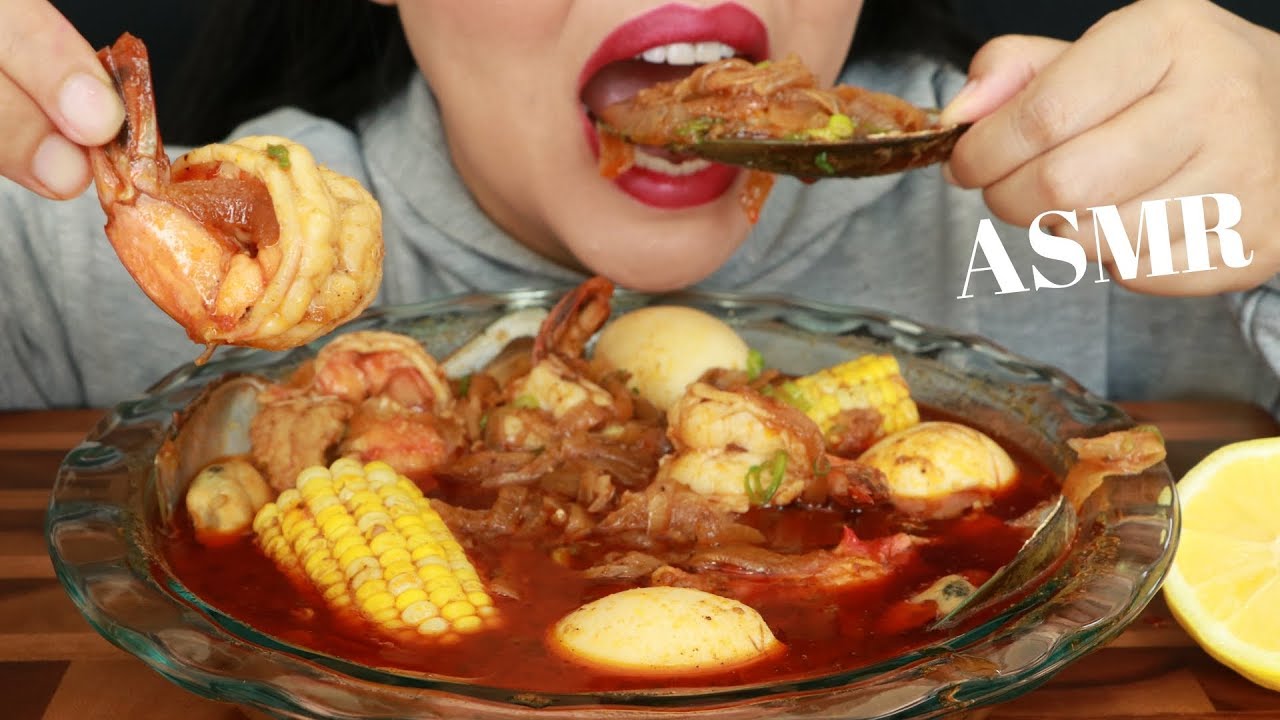 SHRIMP & MUSSELS IN BLOVES SAUCE ~ ASMR  (No Talking)