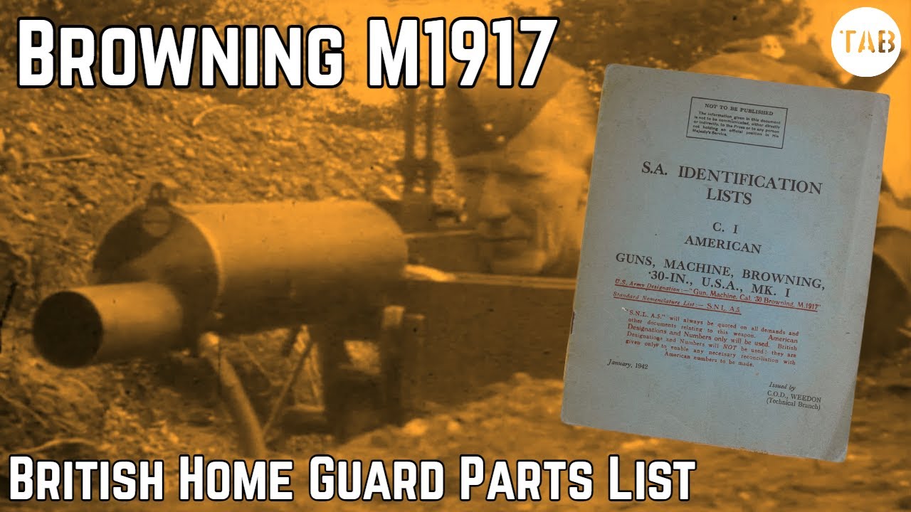 British Home Guard Browning M1917 Booklet