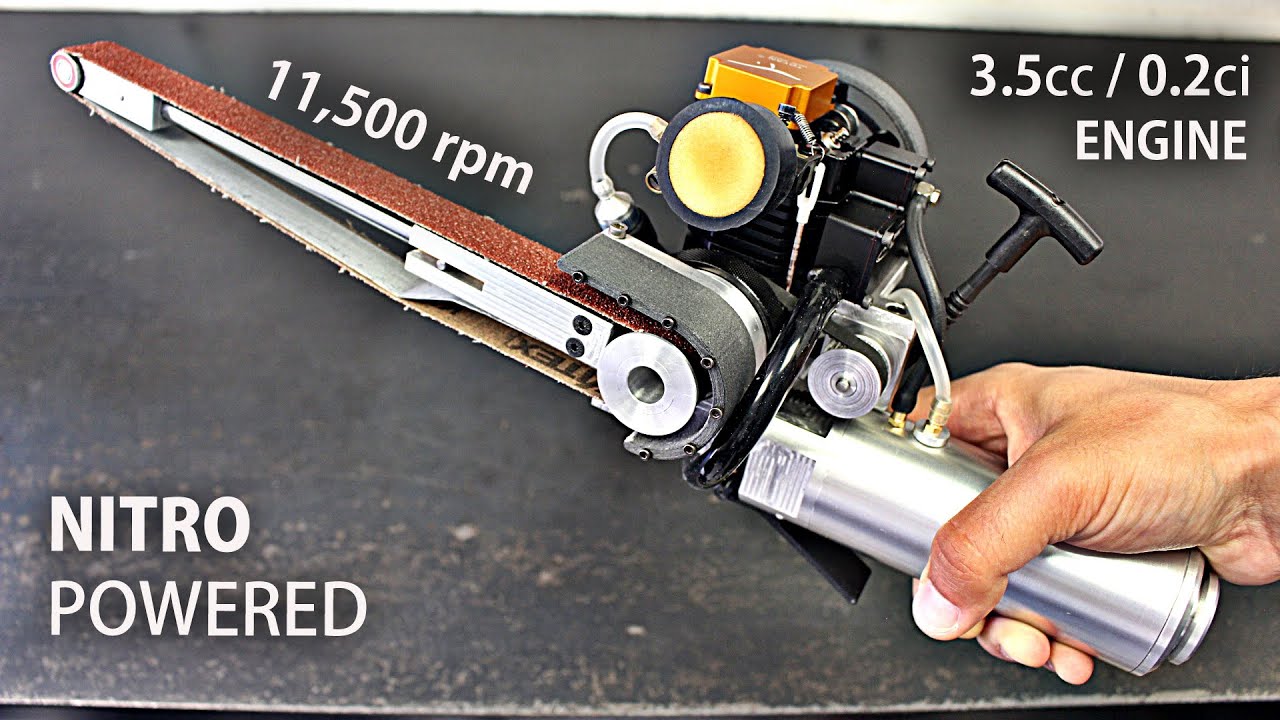Making a NITRO 4-Stroke BELT SANDER! (Power File)