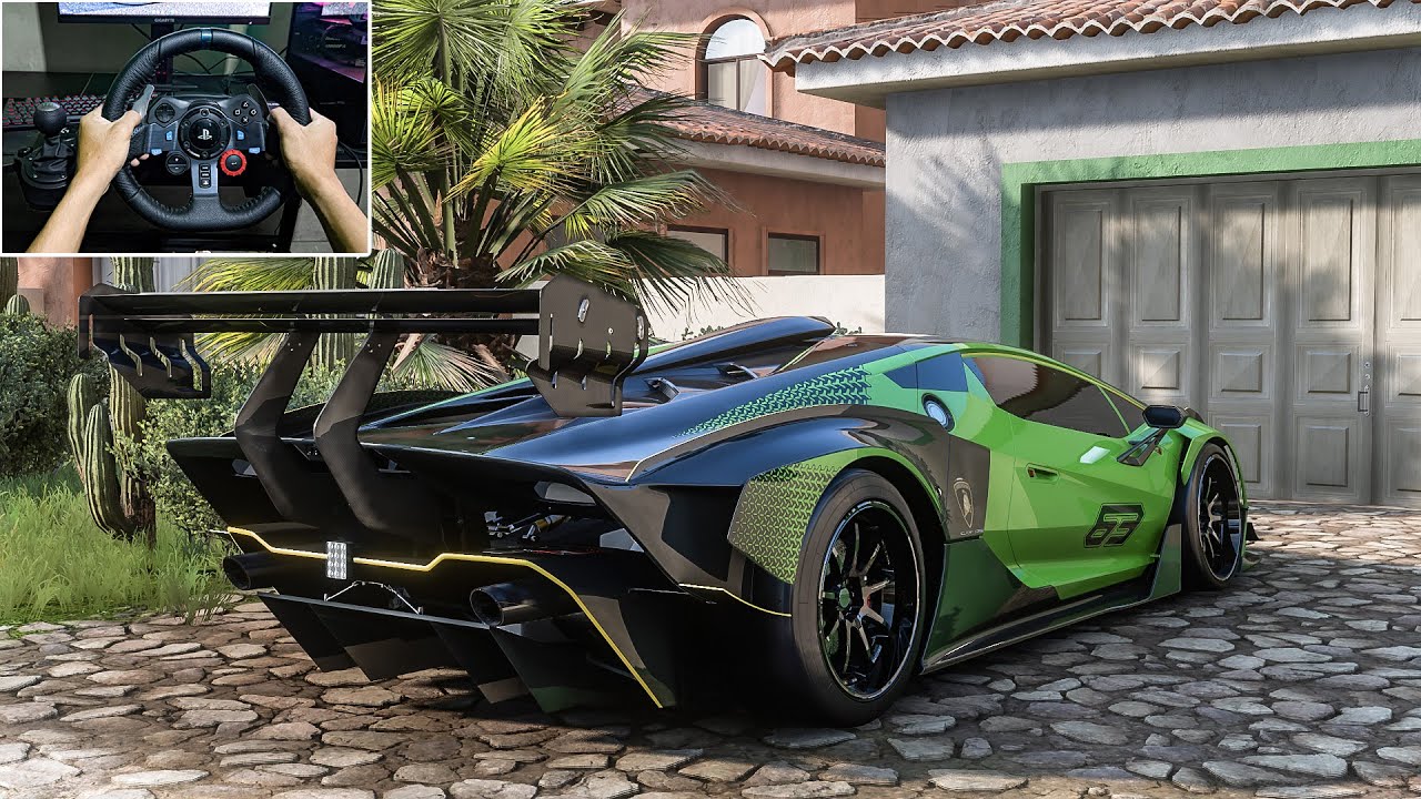 Lamborghini Essenza SCV12 (2000HP) Forza Horizon 5 Logitech G29 Stering Wheel Gameplay