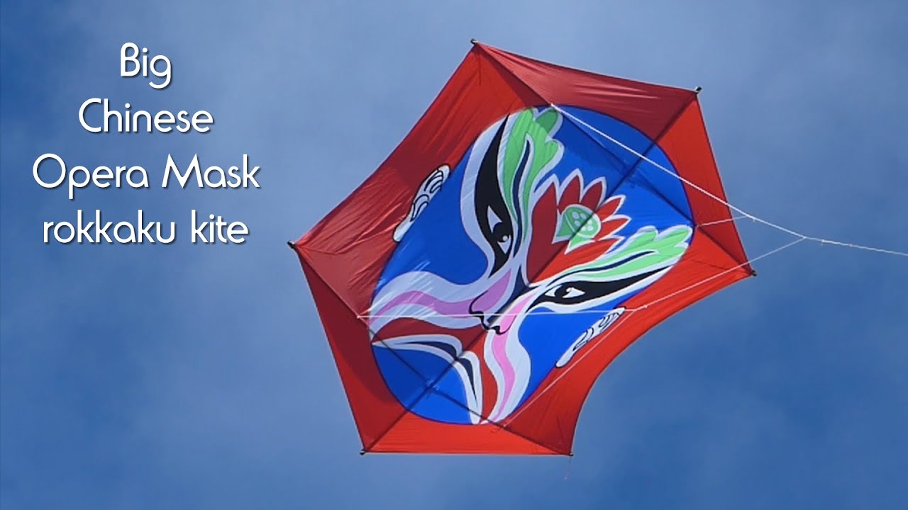 Big Chinese Opera Mask rokkaku kite