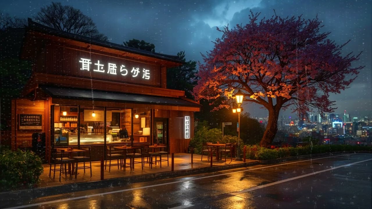 Lo-fi Hip Hop Cafe | Rainy Night for Focus & Deep Sleep 