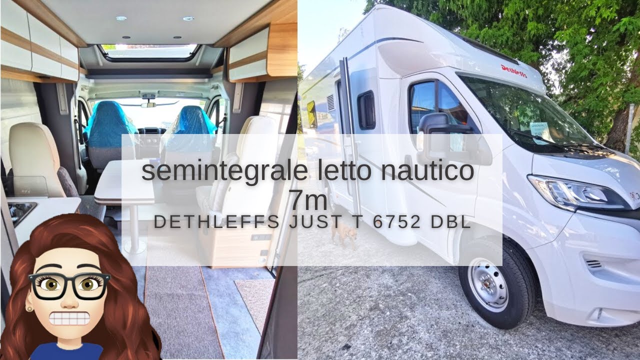 SEMITEGRALE 7M LETTO NAUTICO - DETHLEFFS JUST T 6752 DBL