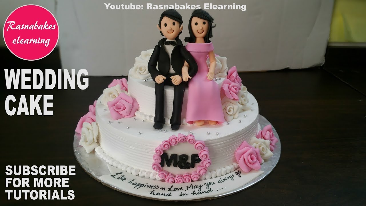 How to make Wedding Cake design:fondant 3D Wedding Cake Toppers:wedding gift ideas