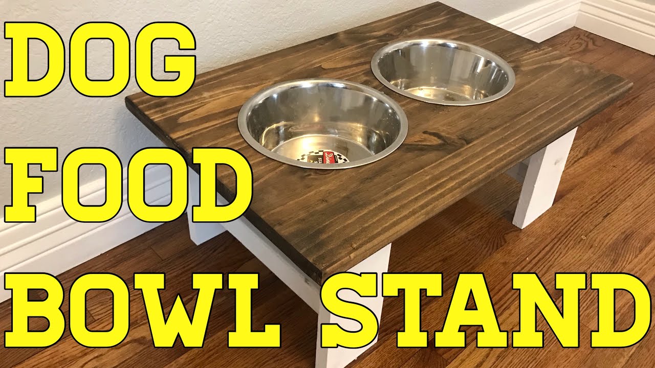 How to Build a DIY Raised Dog Food Bowl Stand - Modern Farmhouse Style Decor