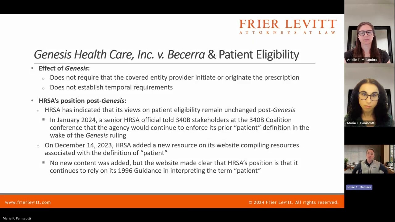 Frier Levitt Explores '340B & Telehealth: Key Regulatory Considerations' in On-Demand Webinar