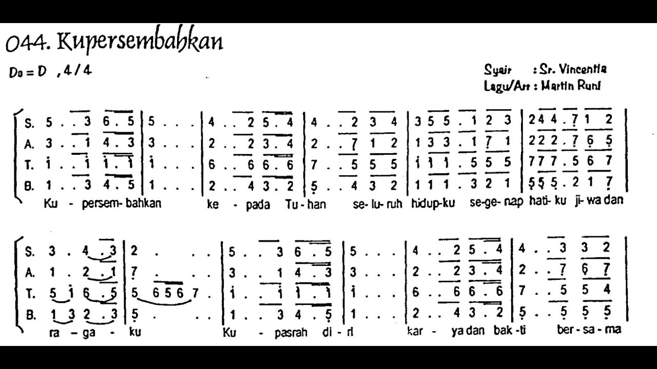 KUPERSEMBAHKAN - Lagu Persembahan - Lagu Rohani Katolik