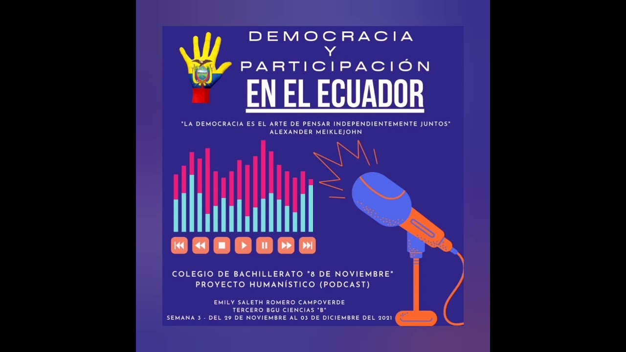 DEMOCRACIA Y PARTICIPACI&Oacute;N EN EL ECUADOR 🇪🇨