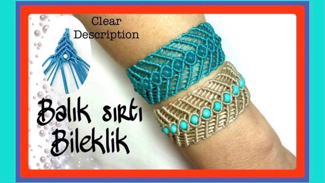 #macrame#fishbone#tutorial
Macrome balık sırtı bileklik/macrame fishbone bracelet with beads
