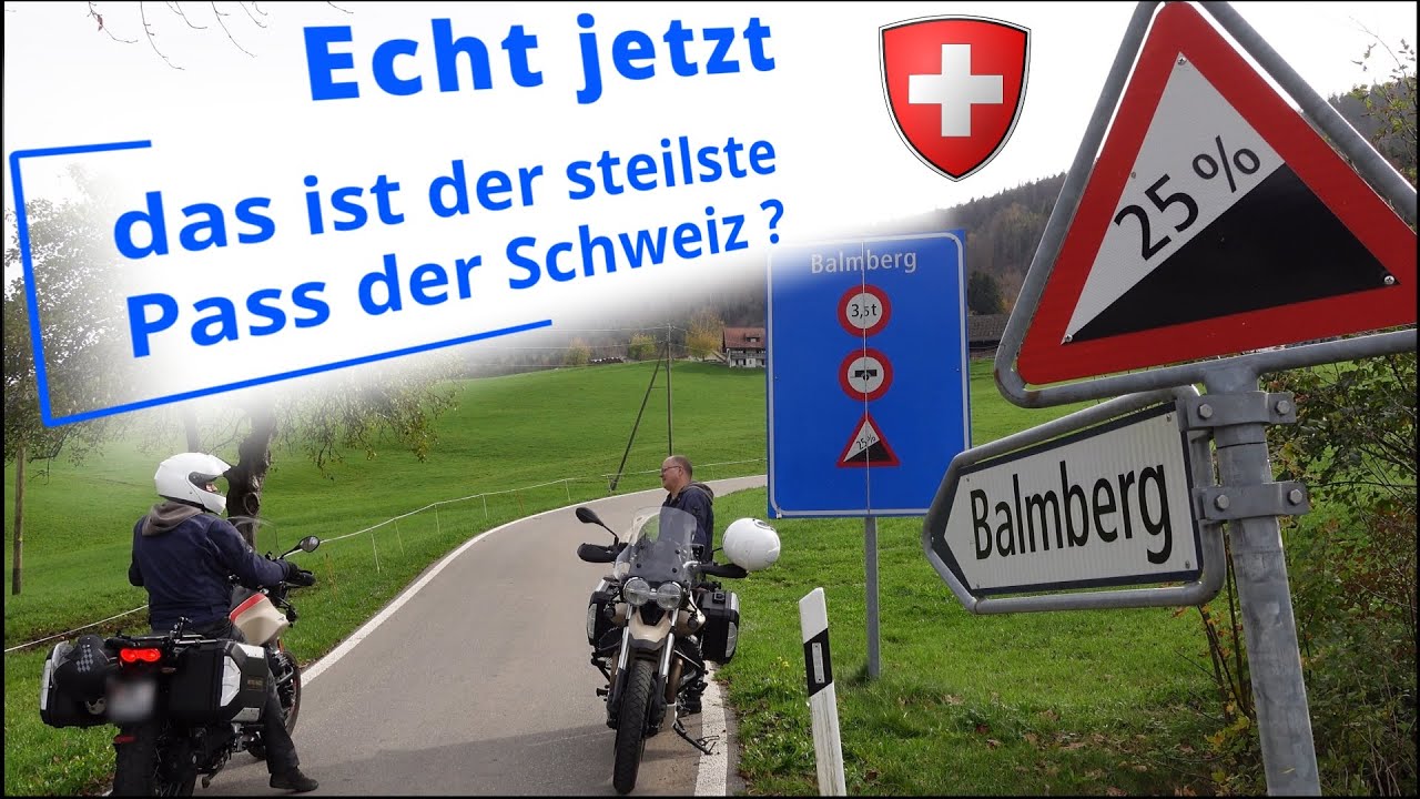Für Motorradfahrer mit Anspruch. Der Balmberg mit 25% Steigung fordert Geschicklichkeit
