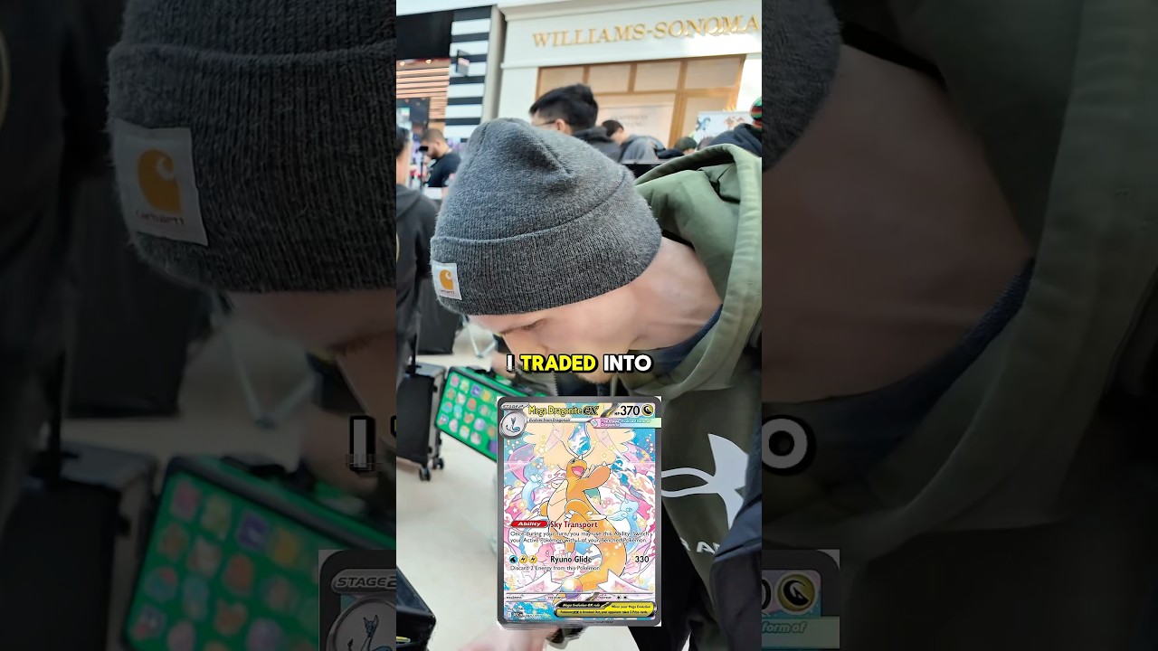 Подождите, у него было ДВА таких Мега Драгонита? #pokemon #vendorpov #njpokemon #tradingcards
