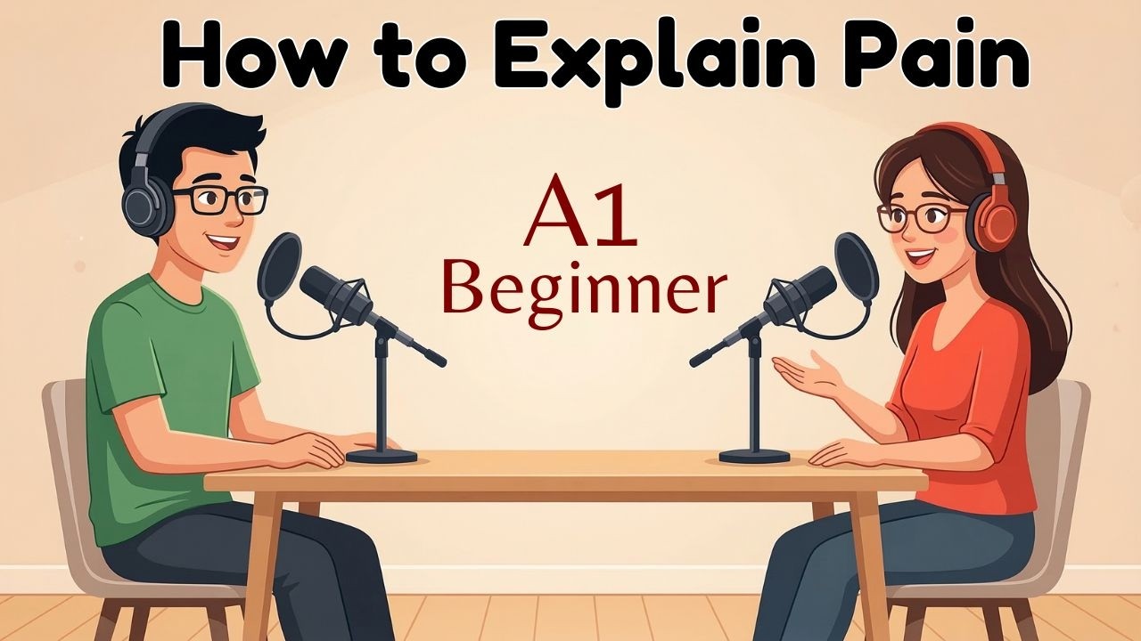 Рассказ на английском языке для аудирования | Поход к врачу и объяснение боли | Практика уровня A1