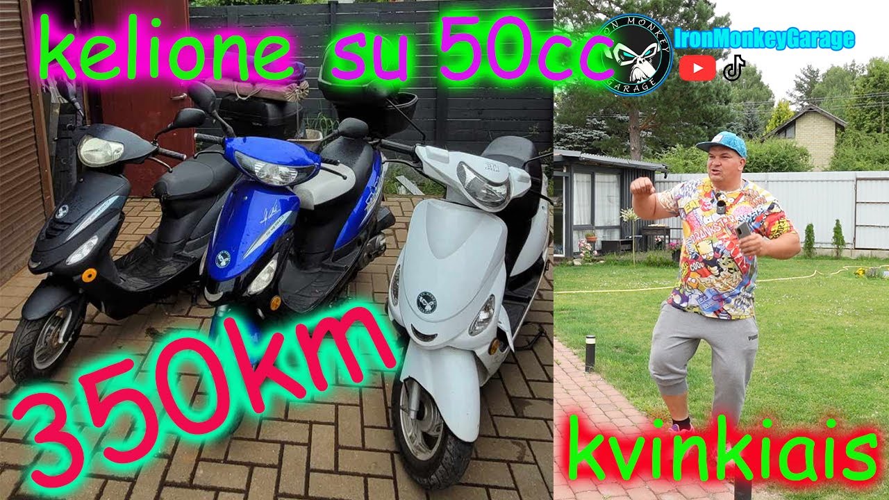50cc kinietiskai motoroleriais  Vilnius-Palanaga  (pasiruosimas)