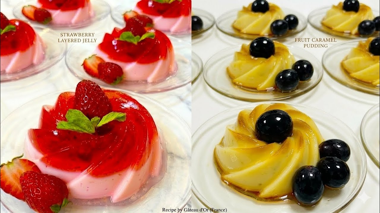 Ramadan Rush 🔥 2 Quick 5-Minute Desserts! China Grass & Fruit Caramel Pudding | Easy Summer Treat 