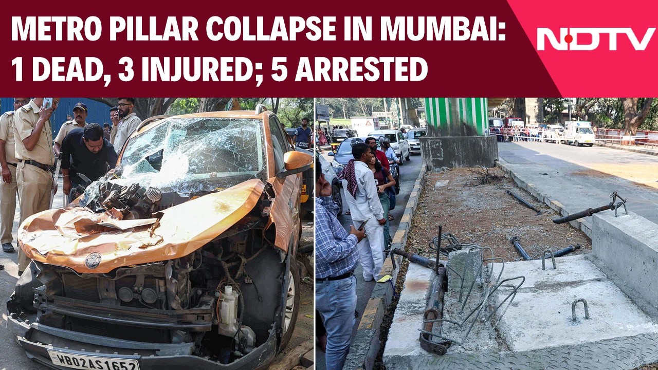 Mumbai News | Metro Pillar Collapse In Mumbai: 1 Dead, 3 Injured; 5 Arrested